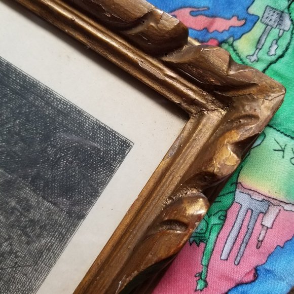 1915 SIGNED Luke Taylor Needs glass repair Realism Art Paris - Picture 5 of 16